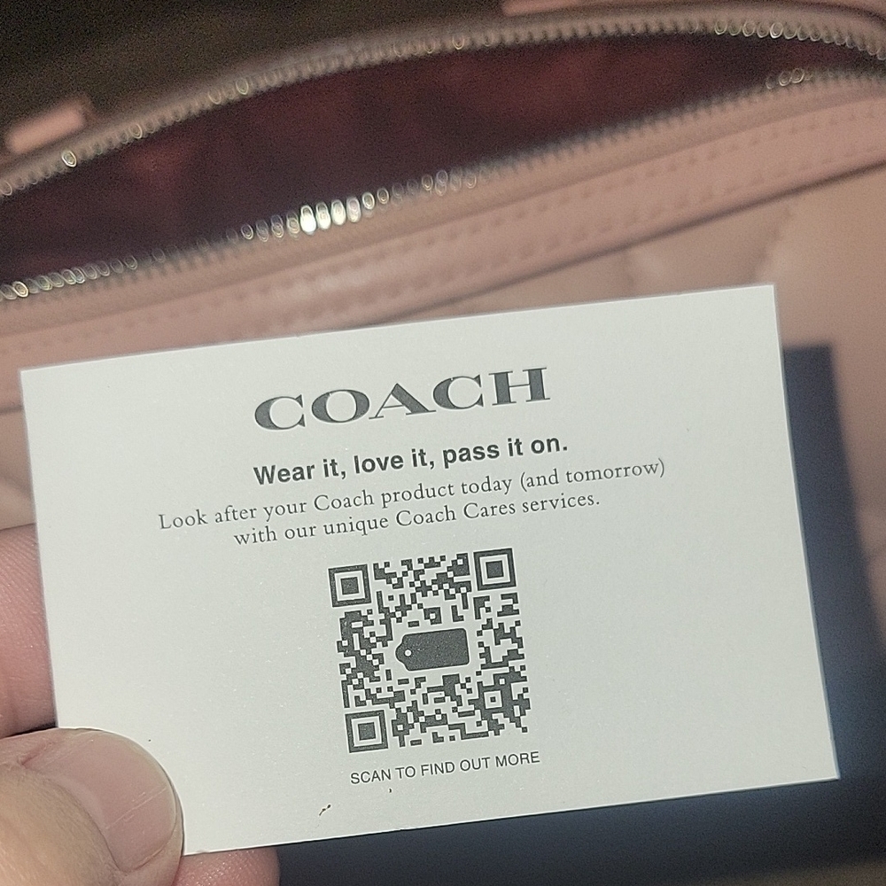 Coach Pink Quilted Handbag - Picture 8 of 9